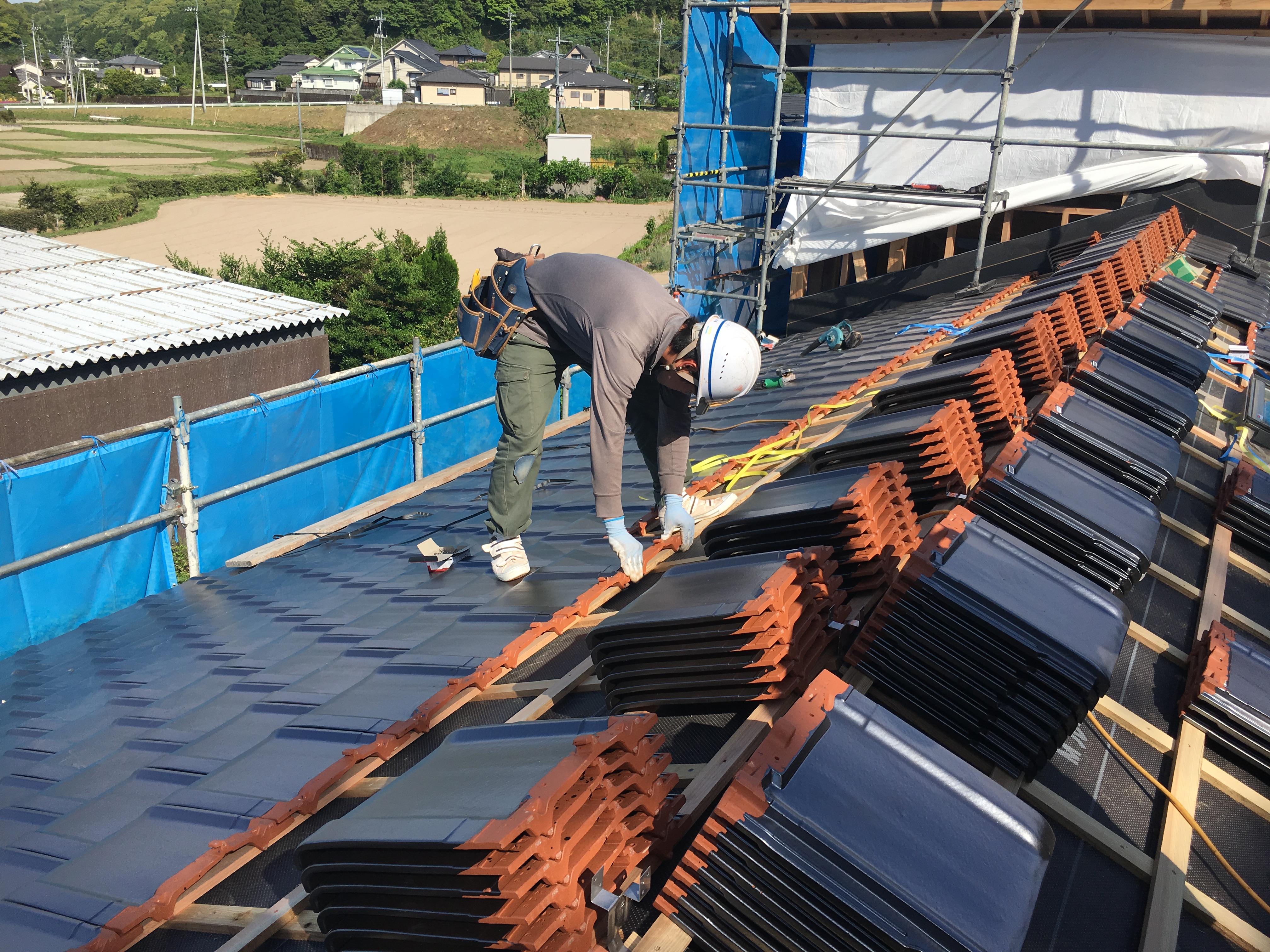 伊集院の家　屋根工事